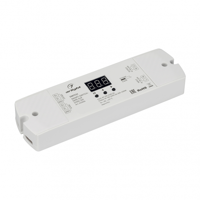 Выключатель SMART-SWITCH-DMX-SUF (230V, 5A), Arlight, 033004, изображение 1 Выключатель SMART-SWITCH-DMX-SUF (230V, 5A), Arlight, 033004, изображение 1
