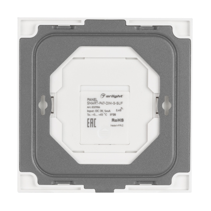 Панель SMART-P47-DIM-G-SUF (3V, 2 зоны, Knob, 2.4G), Arlight, 032984, изображение 4 Панель SMART-P47-DIM-G-SUF (3V, 2 зоны, Knob, 2.4G), Arlight, 032984, изображение 4
