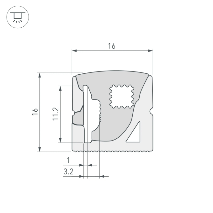 Силиконовый профиль WPH-FLEX-1616-SIDE-S11-20m WHITE, Arlight, 041093(1), изображение 2 Силиконовый профиль WPH-FLEX-1616-SIDE-S11-20m WHITE, Arlight, 041093(1), изображение 2
