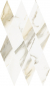 Мозаика Italon Stellaris Calacatta Gold Mosaico Diamond 28x48, 620110000203