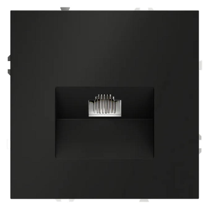 Розетка компьютерная встраиваемая VOLTUM S70 RJ45 кат.6, (черный матовый), Voltum, VLS060108 Розетка компьютерная встраиваемая VOLTUM S70 RJ45 кат.6, (черный матовый), Voltum, VLS060108