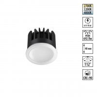 Модуль светодиодный с переключ. цв. температуры и мощности IP20 LED 6/8/10W 180-265V 2700К/3200К/4000К MOD DIOD NT25 497 NOVOTECH 359825 Модуль светодиодный с переключ. цв. температуры и мощности IP20 LED 6/8/10W 180-265V 2700К/3200К/4000К MOD DIOD NT25 497 NOVOTECH 359825