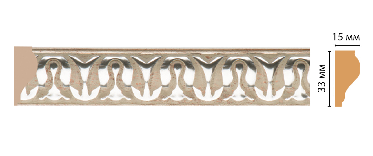 Молдинг Decomaster 101C-59 ДМ, 33x15x2400 мм Молдинг Decomaster 101C-59 ДМ, 33x15x2400 мм