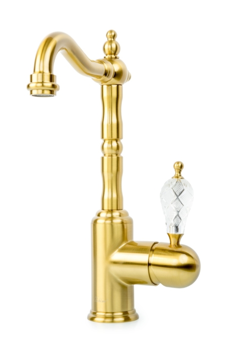 Смеситель для раковины Boheme Crystal 302-CRST бронза глянцевый Смеситель для раковины Boheme Crystal 302-CRST бронза глянцевый