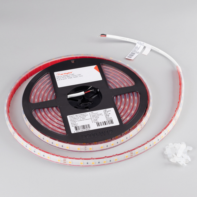 Светодиодная лента герметичная RTW-PFS-B60-13mm 24V Day4000 (14.4 W/m, IP68, 5060, 5m), Arlight, 034034, изображение 2 Светодиодная лента герметичная RTW-PFS-B60-13mm 24V Day4000 (14.4 W/m, IP68, 5060, 5m), Arlight, 034034, изображение 2