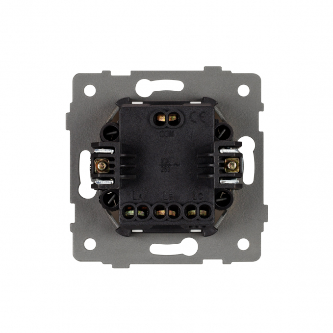 Механизм выключателя трехклавишный непроходной SWT-MK03-PL-GD-V (250V, 10A), Arlight, 049899, изображение 3 Механизм выключателя трехклавишный непроходной SWT-MK03-PL-GD-V (250V, 10A), Arlight, 049899, изображение 3