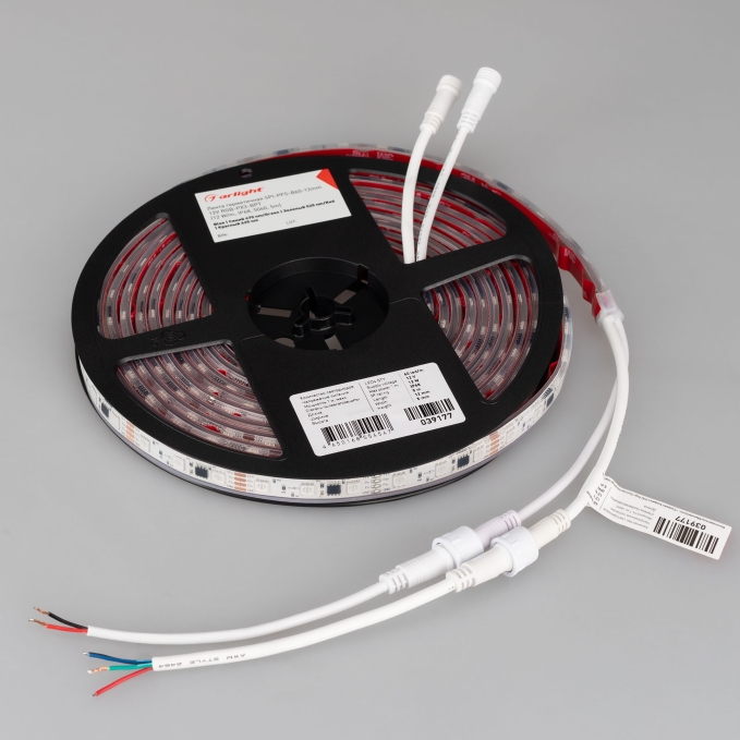 Светодиодная лента герметичная SPI-PFS-B60-12mm 12V RGB-PX3-BPT (12 W/m, IP68, 5060, 5m), Arlight, 039177, изображение 2