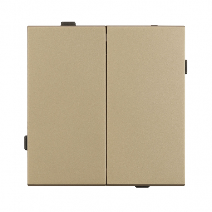 Механизм выключателя двухклавишный непроходной SWT-TENDO-MK02-SFPL-GD (230V, 10A), Arlight, 054545, изображение 2