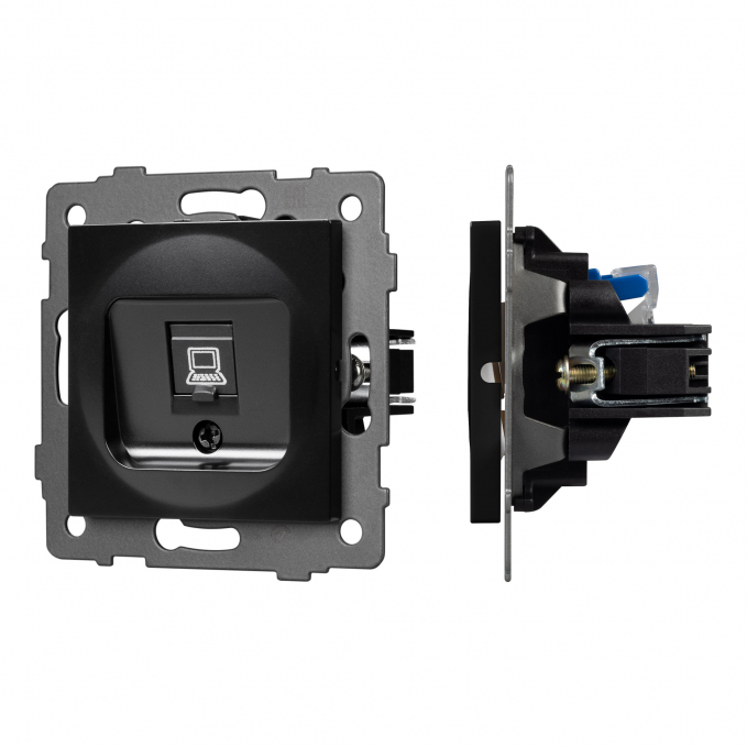 Механизм компьютерной розетки SCT-MPC1-PL-BK-V (RJ-45, CAT6), Arlight, 049847, изображение 1 Механизм компьютерной розетки SCT-MPC1-PL-BK-V (RJ-45, CAT6), Arlight, 049847, изображение 1