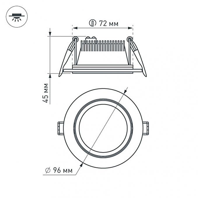 Светодиодная панель LT-R96WH 6W Day White 120deg, Arlight, 014928, изображение 6 Светодиодная панель LT-R96WH 6W Day White 120deg, Arlight, 014928, изображение 6