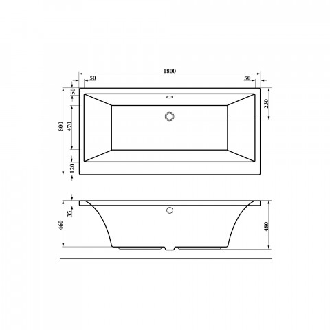 Ванна акриловая Alba Spa Kero 180x80 ВПР0370000100 пристенная Ванна акриловая Alba Spa Kero 180x80 ВПР0370000100 пристенная