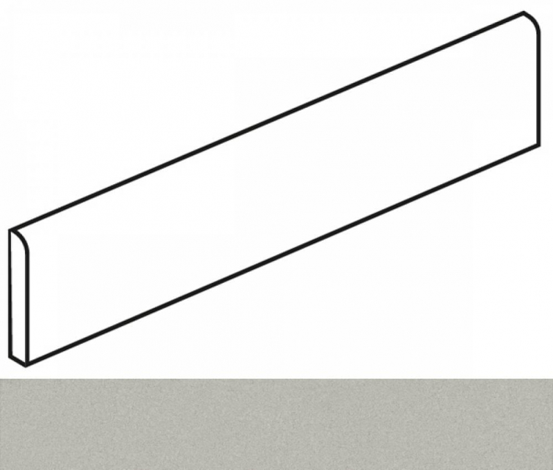 Плинтус Italon Solid Battiscopa Silver 7.2x60, 610130004674