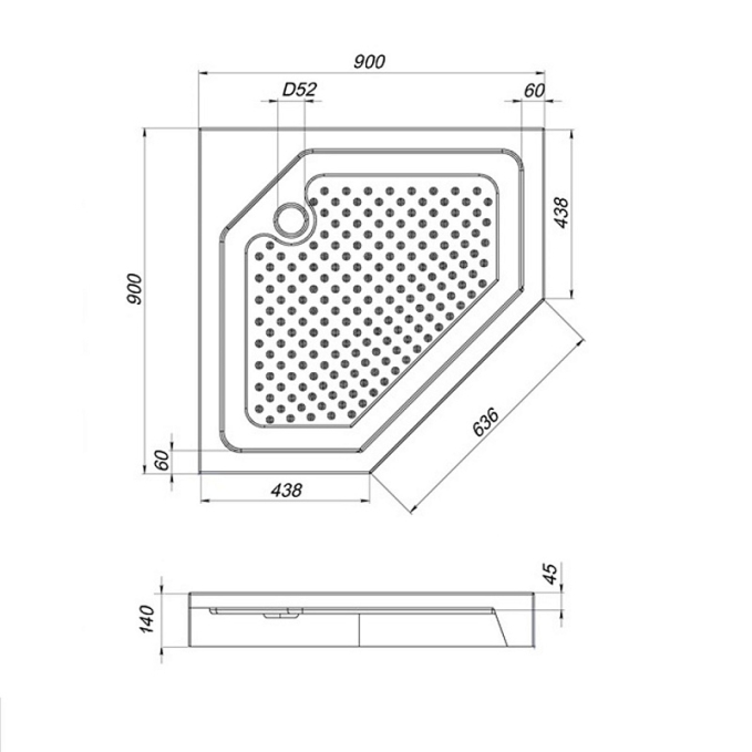Поддон AM.PM Gem W90T-405-090WT Поддон AM.PM Gem W90T-405-090WT