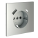 Накладка для розетки с заземлением и защитными шторками, с USB A+C, S70 (сталь), Voltum, VLS001005