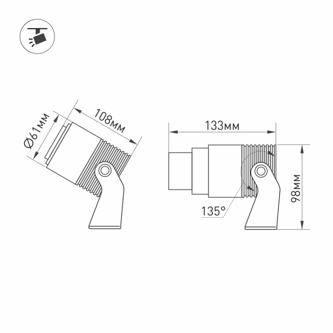 Светильник ALT-RAY-ZOOM-R61-12W Warm3000 (DG, 10-60 deg, 230V), Arlight, 026447, изображение 7 Светильник ALT-RAY-ZOOM-R61-12W Warm3000 (DG, 10-60 deg, 230V), Arlight, 026447, изображение 7