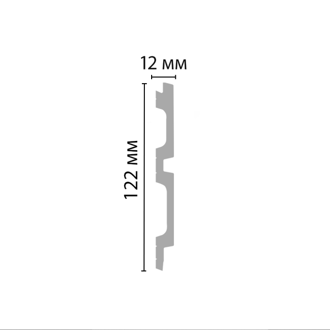 Декоративная панель Decomaster D319-115 ДМ, 122x12x2900 мм Декоративная панель Decomaster D319-115 ДМ, 122x12x2900 мм