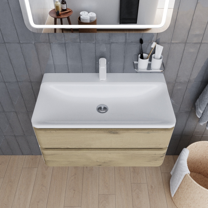 Мебельная раковина Madera Solo 4680173710447 80 см белая глянцевая Мебельная раковина Madera Solo 4680173710447 80 см белая глянцевая