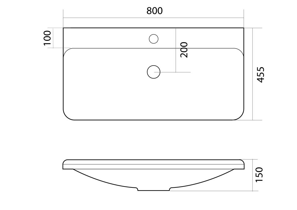Мебельная раковина Madera Solo 4680173710447 80 см белая глянцевая Мебельная раковина Madera Solo 4680173710447 80 см белая глянцевая