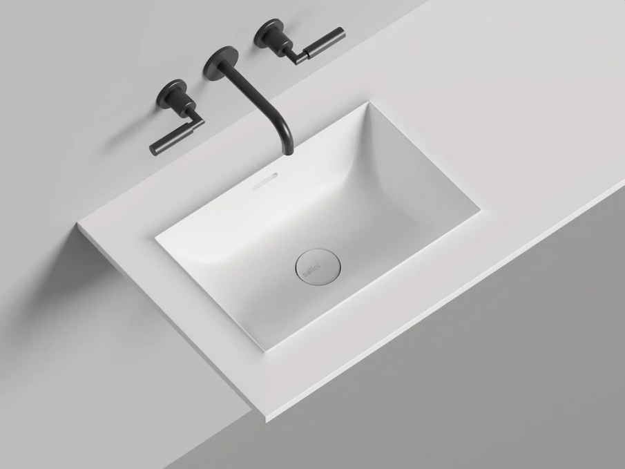 Подвесная раковина Salini Onda Edge Square 14022061MN 40 см белая матовая Подвесная раковина Salini Onda Edge Square 14022061MN 40 см белая матовая