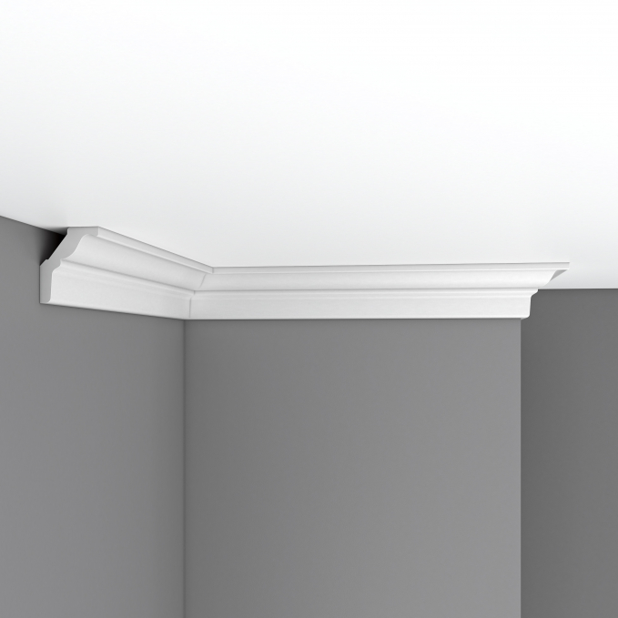 Карниз, плинтус потолочный гладкий Decomaster DP-18, 59x48x2400 мм Карниз, плинтус потолочный гладкий Decomaster DP-18, 59x48x2400 мм