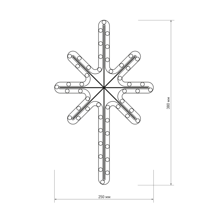 Фигура cветодиодная ARD-STAR-M2-380x250-36LED Warm (230V, 2.5W), Arlight, 025313, изображение 3 Фигура cветодиодная ARD-STAR-M2-380x250-36LED Warm (230V, 2.5W), Arlight, 025313, изображение 3