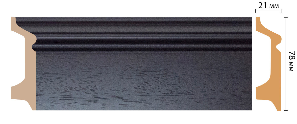 Плинтус напольный Decomaster D122-433ДМ, 78x21x2400 мм Плинтус напольный Decomaster D122-433ДМ, 78x21x2400 мм