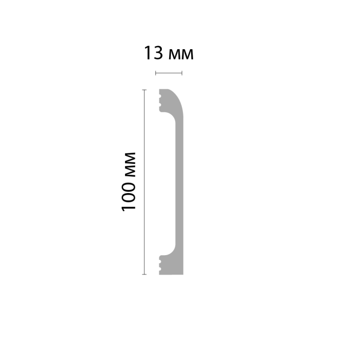 Плинтус напольный Decomaster D237 ДМ, 100x13x2000 мм
