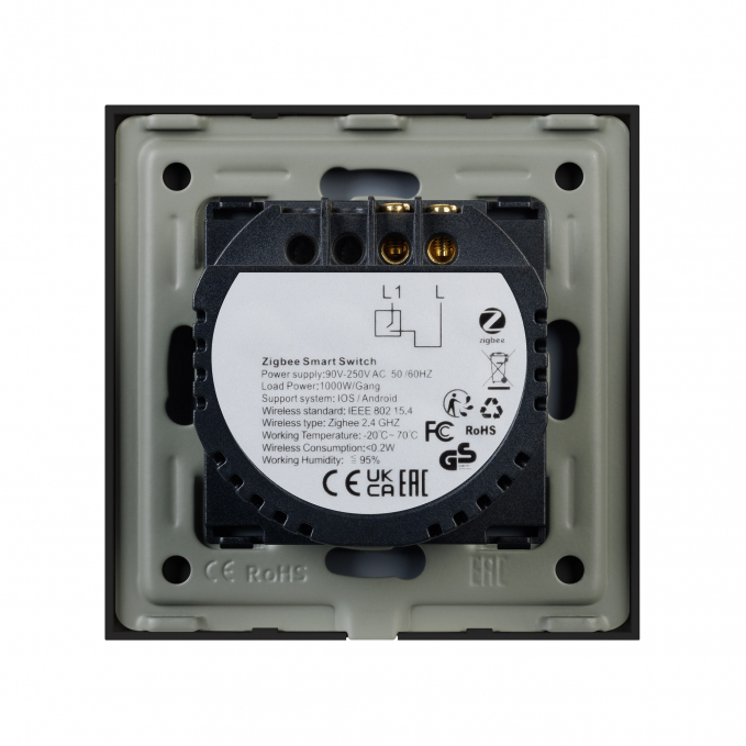 Выключатель сенсорный SWT-OMALI-S01-ZB-BK (250V, 10A, Zigbee), Arlight, 050033, изображение 2 Выключатель сенсорный SWT-OMALI-S01-ZB-BK (250V, 10A, Zigbee), Arlight, 050033, изображение 2