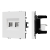 Механизм сдвоенной телефонной розетки SCT-NOBE-MTL2-SFPL-WH (RJ-11, 4C), Arlight, 054308