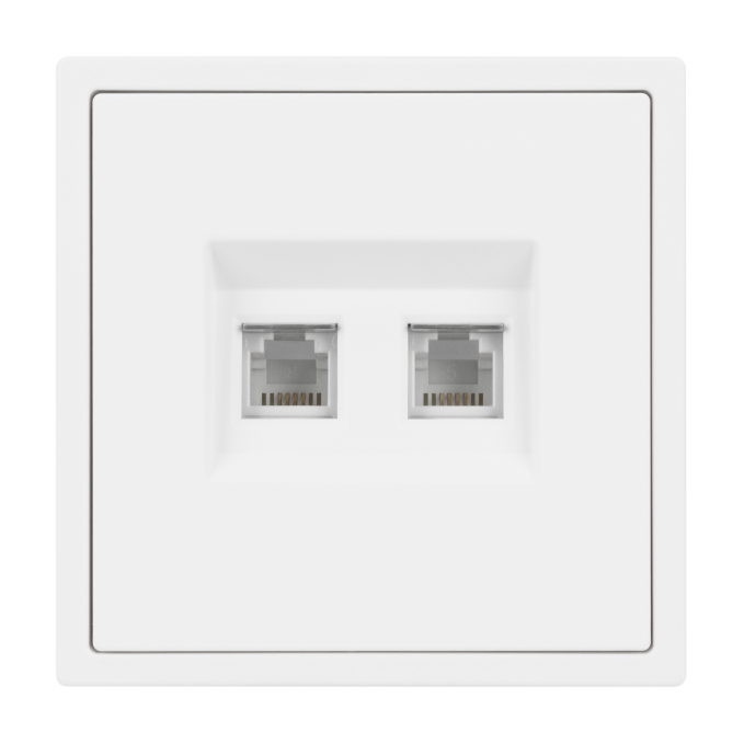 Механизм сдвоенной телефонной розетки SCT-NOBE-MTL2-SFPL-WH (RJ-11, 4C), Arlight, 054308, изображение 3 Механизм сдвоенной телефонной розетки SCT-NOBE-MTL2-SFPL-WH (RJ-11, 4C), Arlight, 054308, изображение 3