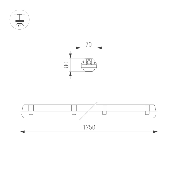 Светильник ALT-DALLAS-L1750-60W Day4000-MIX (WH, 120 deg, 230V), Arlight, 056912, изображение 5 Светильник ALT-DALLAS-L1750-60W Day4000-MIX (WH, 120 deg, 230V), Arlight, 056912, изображение 5