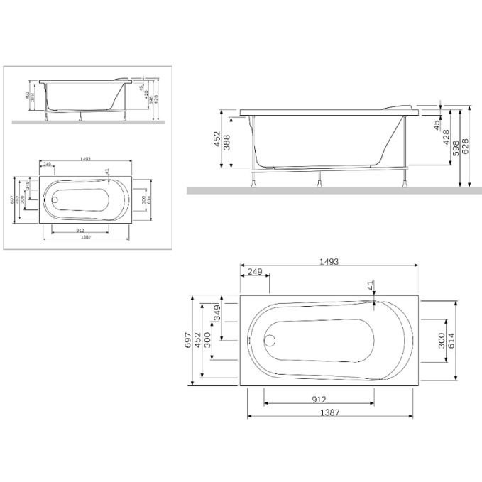 Панель для ванны AM.PM Joy и Spirit W85A-150-070W-P Панель для ванны AM.PM Joy и Spirit W85A-150-070W-P