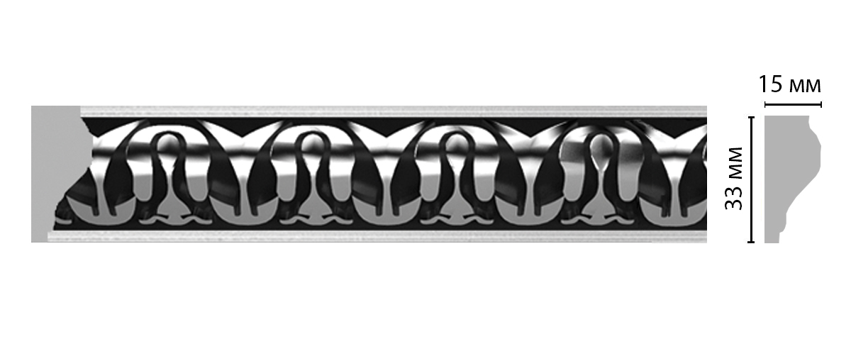 Молдинг Decomaster 101C-63 ДМ, 33x15x2400 мм Молдинг Decomaster 101C-63 ДМ, 33x15x2400 мм