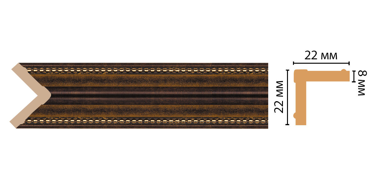 Угол Decomaster 116M-56 ДМ, 22x22x2400 мм Угол Decomaster 116M-56 ДМ, 22x22x2400 мм