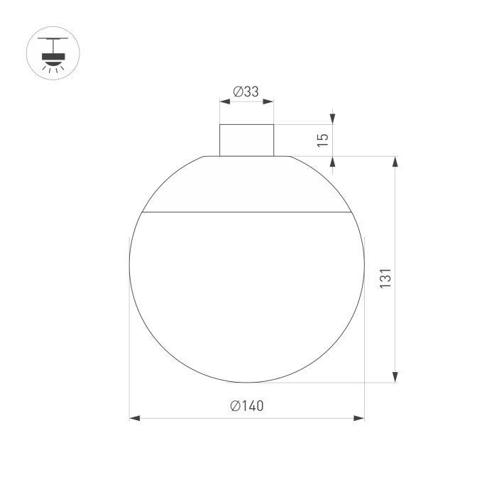 Светильник ART-INBELT-SFERO-R140-7W Day4000-MIX (BK, 240 deg, 48V, DALI), Arlight, 051180, изображение 6 Светильник ART-INBELT-SFERO-R140-7W Day4000-MIX (BK, 240 deg, 48V, DALI), Arlight, 051180, изображение 6