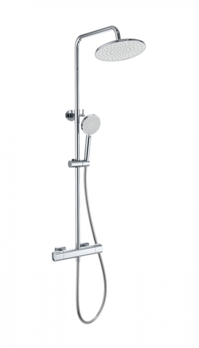 Душевая стойка со смесителем Wonzon & Woghand Stay 1 WW-B3051-A-CR хром глянцевая с термостатом Душевая стойка со смесителем Wonzon & Woghand Stay 1 WW-B3051-A-CR хром глянцевая с термостатом