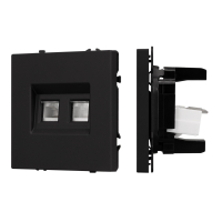 Механизм сдвоенной телефонной розетки SCT-NOBE-MTL2-SFPL-BK (RJ-11, 4C), Arlight, 054309