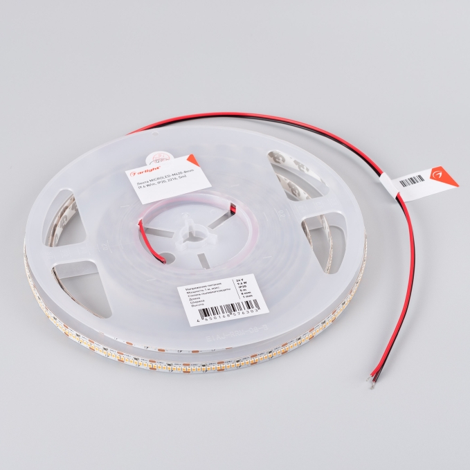 Светодиодная лента MICROLED-M420-8mm 24V White6000 (9.6 W/m, IP20, 2216, 5m), Arlight, 046742, изображение 2