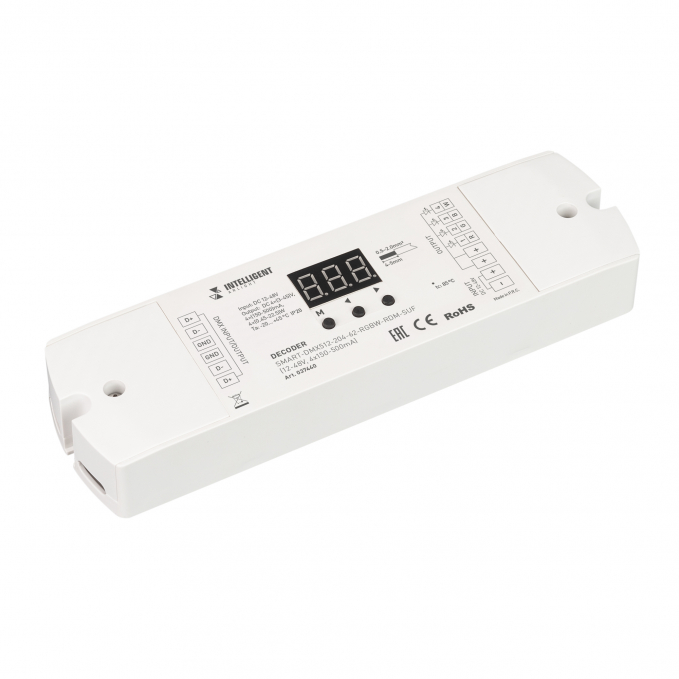 INTELLIGENT ARLIGHT Декодер SMART-DMX512-204-62-RGBW-RDM-SUF (12-48V, 4x150-500mA), Arlight, 037440, изображение 1 INTELLIGENT ARLIGHT Декодер SMART-DMX512-204-62-RGBW-RDM-SUF (12-48V, 4x150-500mA), Arlight, 037440, изображение 1