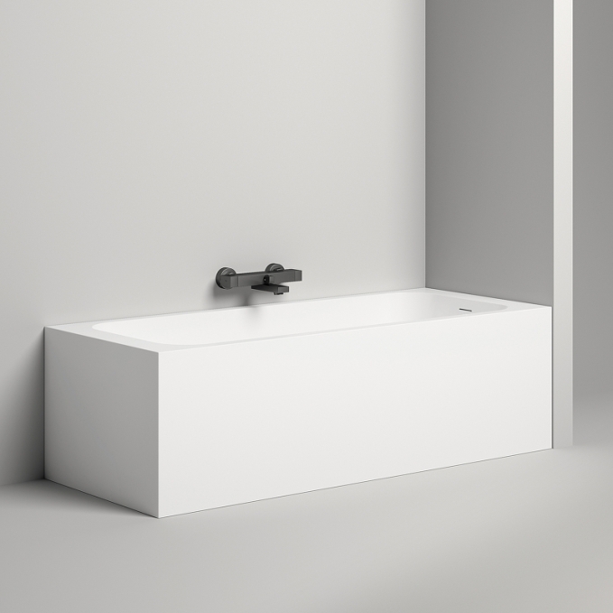 Ванна из литьевого камня Salini Orlanda Kit 180x80 102112M белая матовая встраиваемая Ванна из литьевого камня Salini Orlanda Kit 180x80 102112M белая матовая встраиваемая