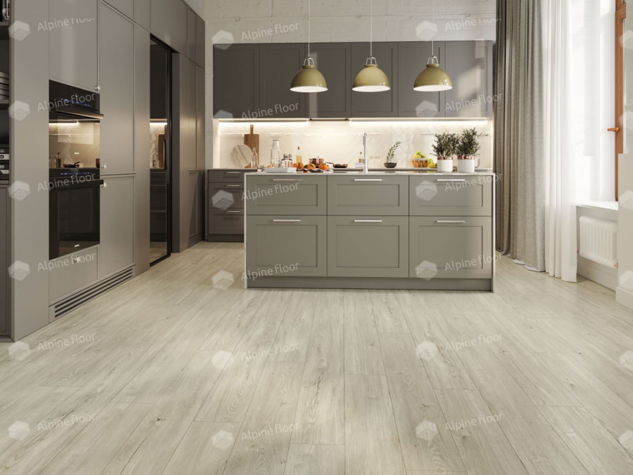 Каменный ламинат SPC Alpine Floor Sequoia Снежная, ЕСО 6-8 SPC Каменный ламинат SPC Alpine Floor Sequoia Снежная, ЕСО 6-8 SPC