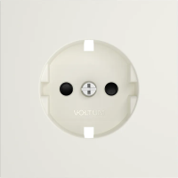 Накладка для розетки с заземлением и защитными шторками, S70 (хлопок), Voltum, VLS000713