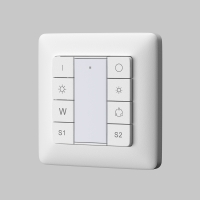 Кнопочная настенная панель 2 сцены, 1 группа DALI DT8 Цветной (RGB)+W, 721051