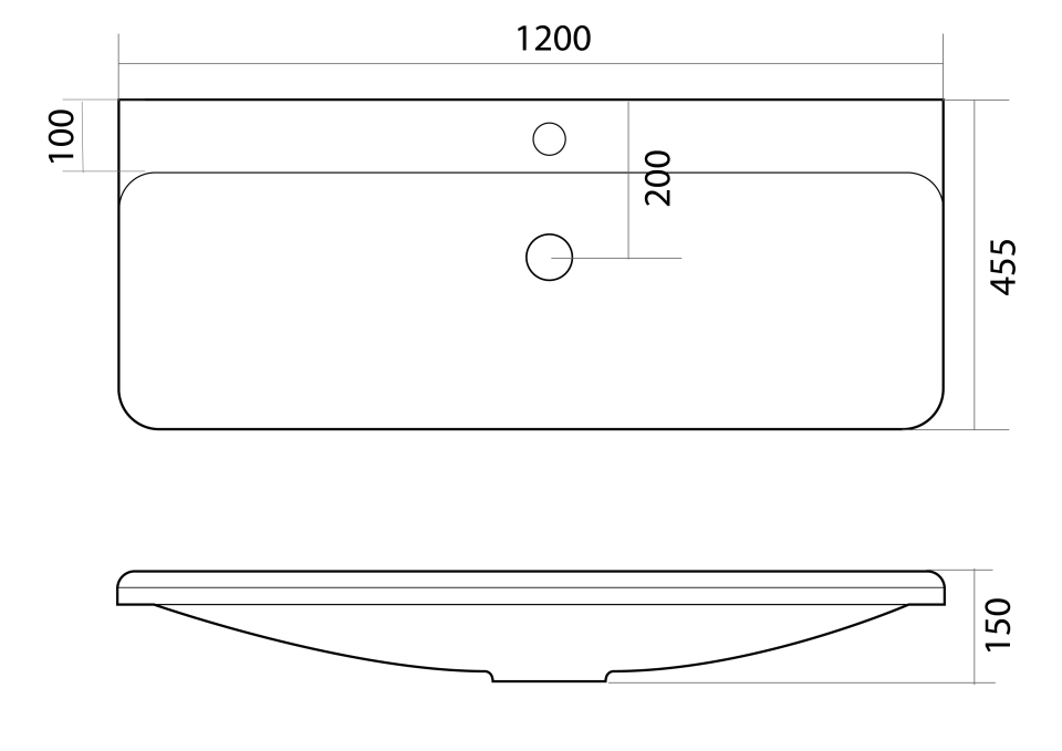 Мебельная раковина Madera Solo 4680173710461 120 см белая глянцевая Мебельная раковина Madera Solo 4680173710461 120 см белая глянцевая