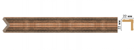 Угол Decomaster 116M-57, 22x22x2400 мм