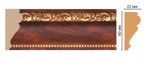 Молдинг Decomaster 161-1084 ДМ, 60x22x2400 мм