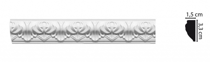 Молдинг с рисунком Decomaster D101B/40ДМ, 33x15x2000 мм Молдинг с рисунком Decomaster D101B/40ДМ, 33x15x2000 мм