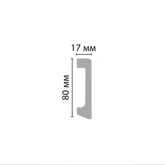 Плинтус Decomaster D235-116/20 ДМ, 80x17x2900 мм