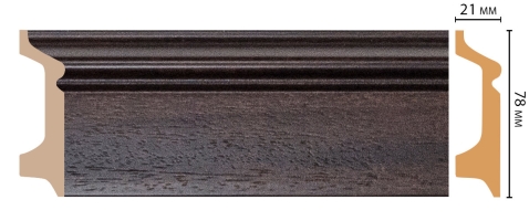 Плинтус напольный Decomaster D122-438AДМ, 78x21x2400 мм