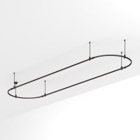 Основание ART-APRIORI-OVAL-ROD-400-4000x1000 (BK), Arlight, 048512
